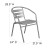Flash Furniture TLH-017C-GG Silver Metal Restaurant Stack Chair with Aluminum Slats addl-5