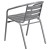 Flash Furniture TLH-017C-GG Silver Metal Restaurant Stack Chair with Aluminum Slats addl-6
