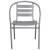 Flash Furniture TLH-017C-GG Silver Metal Restaurant Stack Chair with Aluminum Slats addl-9