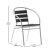 Flash Furniture TLH-017W-BK-GG Metal Indoor/Outdoor Restaurant Stack Chair with Triple Slat Black Faux Teak Back addl-3
