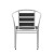 Flash Furniture TLH-017W-BK-GG Metal Indoor/Outdoor Restaurant Stack Chair with Triple Slat Black Faux Teak Back addl-6
