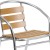 Flash Furniture TLH-017W-GG Aluminum Indoor/Outdoor Restaurant Stack Chair with Triple Slat Faux Teak Back addl-10