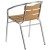 Flash Furniture TLH-017W-GG Aluminum Indoor/Outdoor Restaurant Stack Chair with Triple Slat Faux Teak Back addl-6