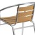 Flash Furniture TLH-017W-GG Aluminum Indoor/Outdoor Restaurant Stack Chair with Triple Slat Faux Teak Back addl-7