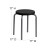 Flash Furniture YK01B-GG Stackable Stool with Black Seat and Silver Powder Coated Frame addl-1