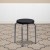 Flash Furniture YK01B-GG Stackable Stool with Black Seat and Silver Powder Coated Frame addl-2