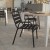 Flash Furniture TLH-018C-BK-GG Black Metal Indoor/Outdoor Restaurant Stack Chair with Metal Triple Slat Back and Arms addl-5