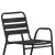 Flash Furniture TLH-018C-BK-GG Black Metal Indoor/Outdoor Restaurant Stack Chair with Metal Triple Slat Back and Arms addl-8