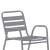 Flash Furniture TLH-018C-GG Silver Metal Indoor/Outdoor Restaurant Stack Chair with Metal Triple Slat Back and Arms addl-8