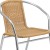 Flash Furniture TLH-020-BGE-GG Aluminum and Beige Rattan Indoor/Outdoor Restaurant Stack Chair addl-10