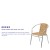 Flash Furniture TLH-020-BGE-GG Aluminum and Beige Rattan Indoor/Outdoor Restaurant Stack Chair addl-3
