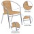 Flash Furniture TLH-020-BGE-GG Aluminum and Beige Rattan Indoor/Outdoor Restaurant Stack Chair addl-4