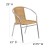 Flash Furniture TLH-020-BGE-GG Aluminum and Beige Rattan Indoor/Outdoor Restaurant Stack Chair addl-5