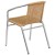 Flash Furniture TLH-020-BGE-GG Aluminum and Beige Rattan Indoor/Outdoor Restaurant Stack Chair addl-6