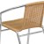 Flash Furniture TLH-020-BGE-GG Aluminum and Beige Rattan Indoor/Outdoor Restaurant Stack Chair addl-7