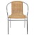 Flash Furniture TLH-020-BGE-GG Aluminum and Beige Rattan Indoor/Outdoor Restaurant Stack Chair addl-9