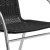 Flash Furniture TLH-020-BK-GG Aluminum and Black Rattan Indoor/Outdoor Restaurant Stack Chair addl-10
