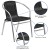 Flash Furniture TLH-020-BK-GG Aluminum and Black Rattan Indoor/Outdoor Restaurant Stack Chair addl-4