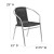 Flash Furniture TLH-020-BK-GG Aluminum and Black Rattan Indoor/Outdoor Restaurant Stack Chair addl-5