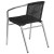 Flash Furniture TLH-020-BK-GG Aluminum and Black Rattan Indoor/Outdoor Restaurant Stack Chair addl-6