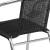 Flash Furniture TLH-020-BK-GG Aluminum and Black Rattan Indoor/Outdoor Restaurant Stack Chair addl-7