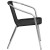 Flash Furniture TLH-020-BK-GG Aluminum and Black Rattan Indoor/Outdoor Restaurant Stack Chair addl-8