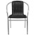 Flash Furniture TLH-020-BK-GG Aluminum and Black Rattan Indoor/Outdoor Restaurant Stack Chair addl-9