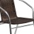 Flash Furniture TLH-020-GG Aluminum and Dark Brown Rattan Indoor/Outdoor Restaurant Stack Chair addl-10