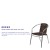 Flash Furniture TLH-020-GG Aluminum and Dark Brown Rattan Indoor/Outdoor Restaurant Stack Chair addl-3