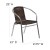 Flash Furniture TLH-020-GG Aluminum and Dark Brown Rattan Indoor/Outdoor Restaurant Stack Chair addl-5