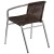 Flash Furniture TLH-020-GG Aluminum and Dark Brown Rattan Indoor/Outdoor Restaurant Stack Chair addl-6