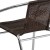Flash Furniture TLH-020-GG Aluminum and Dark Brown Rattan Indoor/Outdoor Restaurant Stack Chair addl-7