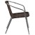 Flash Furniture TLH-020-GG Aluminum and Dark Brown Rattan Indoor/Outdoor Restaurant Stack Chair addl-8
