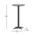Flash Furniture TLH-059A-BK-GG 23.25" Black Round Metal Indoor/Outdoor Bar Height Table with Flip-Up Table addl-4