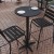 Flash Furniture TLH-059A-BK-GG 23.25" Black Round Metal Indoor/Outdoor Bar Height Table with Flip-Up Table addl-5