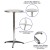 Flash Furniture TLH-059B-GG 23.5" Round Aluminum Indoor/Outdoor Bar Height Table addl-3