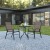 Flash Furniture TLH-0701303C-BN-GG 23.75" Round Tempered Glass Patio Table, 2 Brown Flex Comfort Stack Chairs, 3 Piece Set addl-1