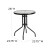 Flash Furniture TLH-0701303C-GY-GG 3.75" Round Tempered Glass Patio Table, 2 Gray Flex Comfort Stack Chairs, 3 Piece Set addl-5