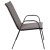 Flash Furniture TLH-0701303C-GY-GG 3.75" Round Tempered Glass Patio Table, 2 Gray Flex Comfort Stack Chairs, 3 Piece Set addl-9