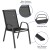 Flash Furniture TLH-0702303C-GG 31.5" Round Tempered Glass Patio Table, 4 Black Flex Comfort Stack Chairs, 5 Piece Set addl-4