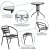 Flash Furniture TLH-071RD-017CBK2-GG 23.75