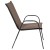 Flash Furniture TLH-073A1303C-BN-GG 23.5" Square Tempered Glass Top Patio Table, 2 Brown Flex Comfort Stack Chairs, 3 Piece Set, 3 Piece Set addl-9