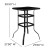Flash Furniture TLH-073H092H4-B-GG Outdoor Square Glass Bar Table with Black All-Weather Patio Stools, 5 Piece Set addl-5