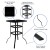 Flash Furniture TLH-073H092H-B-GG Outdoor Square Glass Bar Table with Black All-Weather Patio Stools, 3 Piece Set addl-3