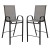 Flash Furniture TLH-073H092H-GR-GG Outdoor Square Glass Bar Table with Gray All-Weather Patio Stools, 3 Piece Set addl-9