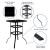 Flash Furniture TLH-073H-B-GG 27.5" Square Black Tempered Glass Bar Height Metal Patio Bar Table addl-3