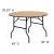Flash Furniture YT-WRFT48-TBL-GG 48" Round Wood Folding Banquet Table with Clear Coated Finished Top addl-1