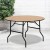Flash Furniture YT-WRFT48-TBL-GG 48" Round Wood Folding Banquet Table with Clear Coated Finished Top addl-2