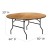 Flash Furniture YT-WRFT60-TBL-GG 60" Round Wood Folding Banquet Table with Clear Coated Finished Top addl-1