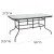 Flash Furniture TLH-089-GG 31.5" x 55" Rectangular Tempered Glass Top Patio Table with Umbrella Hole addl-5